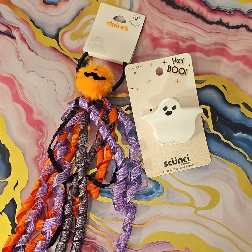 Halloween Hair Accessories Set with Ghost Clip